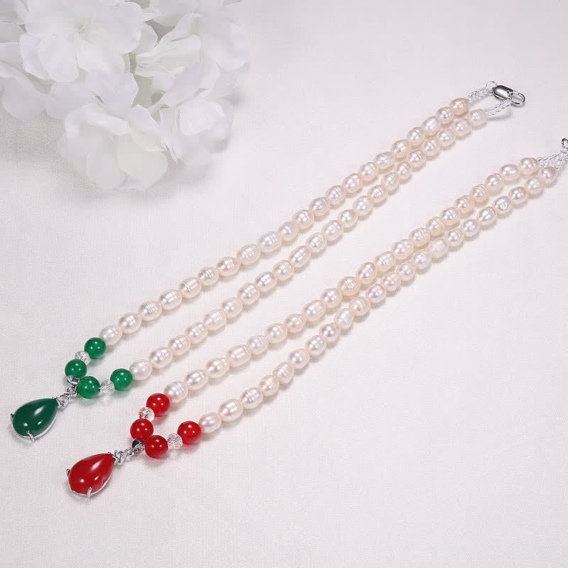 KarmaRipple's Pearl Bead Waterdrop Calm Peace Pendant Necklace p4