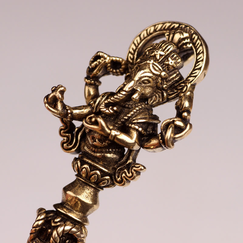 KarmaRipple's Tibetan Ganesh Ganpati Elephant God of Wealth Dorje Vajra Spiritual Power Pendant Necklace p8