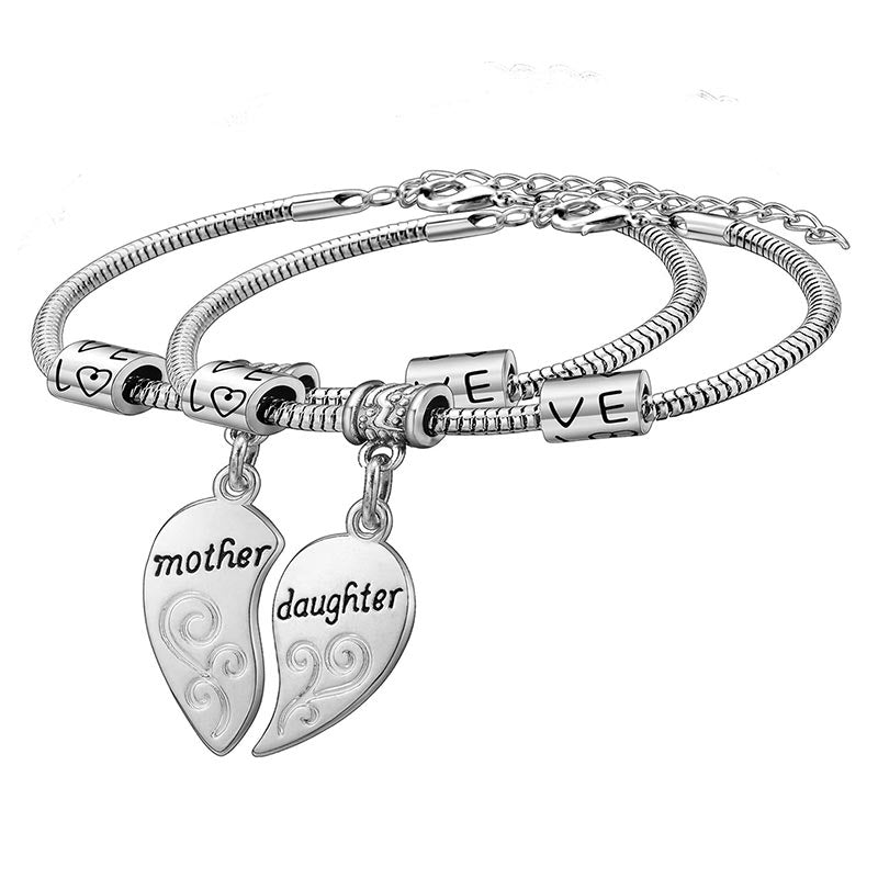 KarmaRipple's 2pcs Matching Heart Mother Daughter Bracelets p2