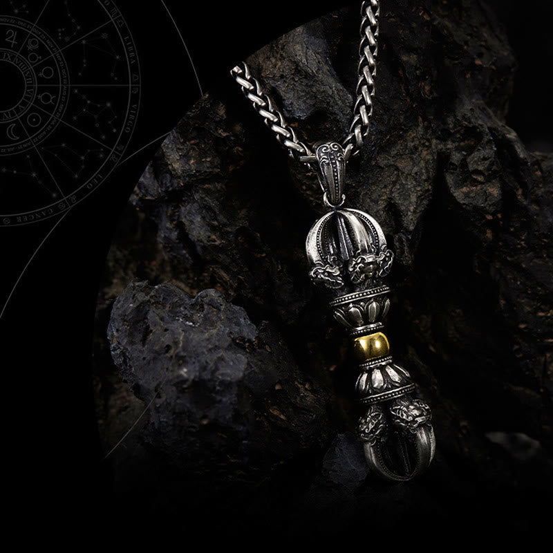 KarmaRipple's Tibetan Dorje Vajra Design Wealth Pendant Necklace p6