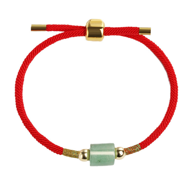 KarmaRipple's Tibet Handmade Green Aventurine Red Stone Malachite Fortune Protection Woven Rope Bracelet p11