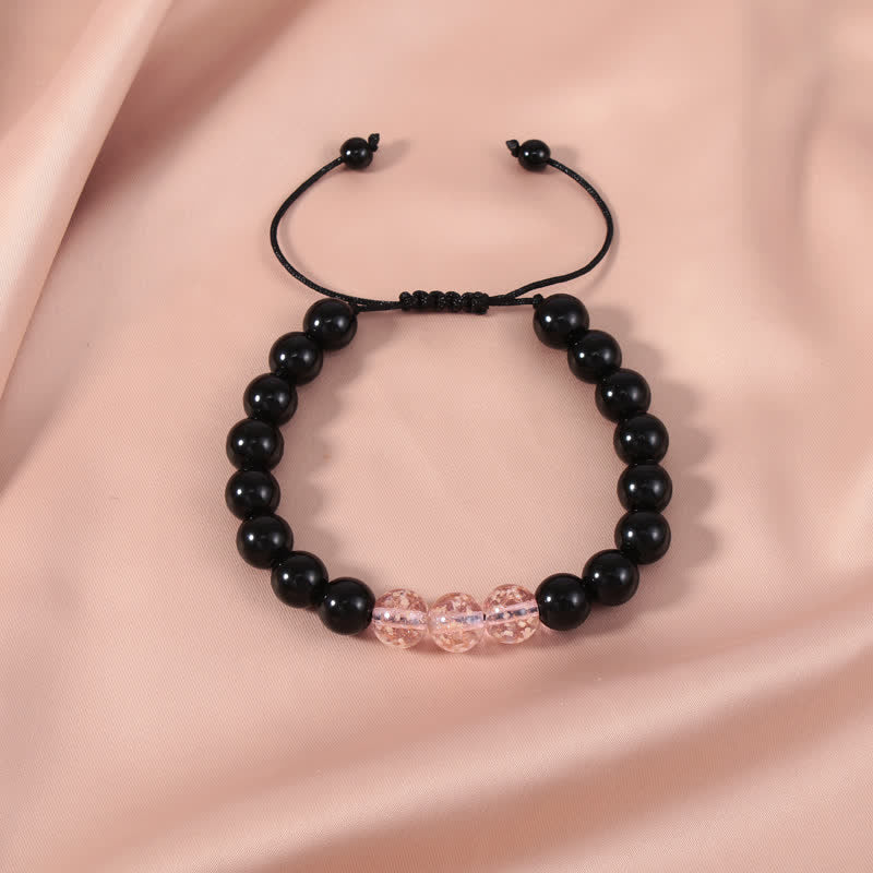 KarmaRipple's Black Obsidian Luminous Glowstone Strength Bracelet p4