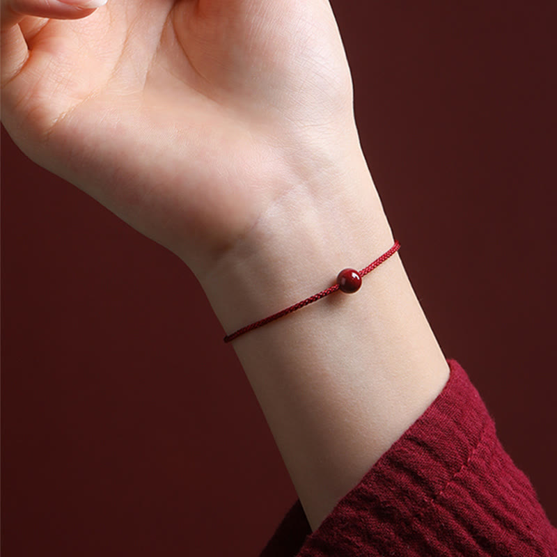 KarmaRipple's Authentic Cinnabar Red Agate Blessing Red String Bracelet p5