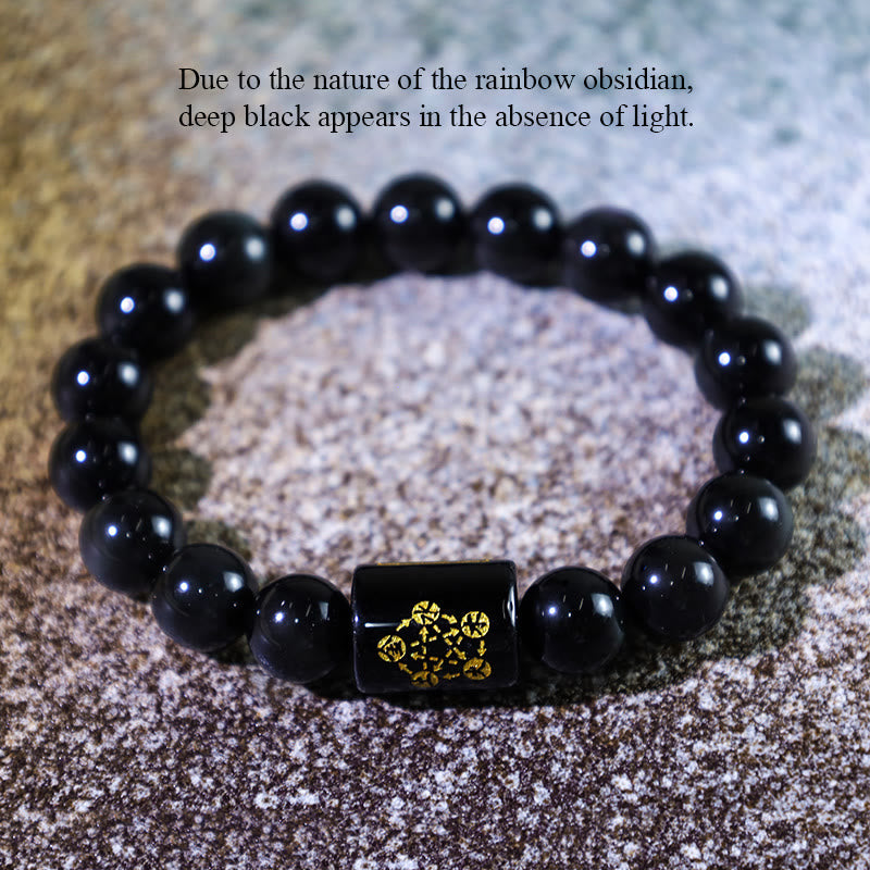 KarmaRipple's Authentic Rainbow Obsidian Positive Transformation Bracelet p8
