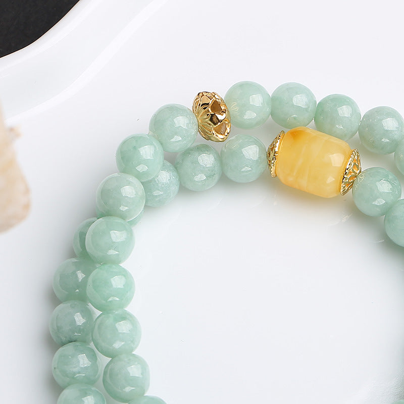 KarmaRipple's 925 Sterling Silver Authentic Jade Amber Butterfly Fortune Abundance Bracelet p4