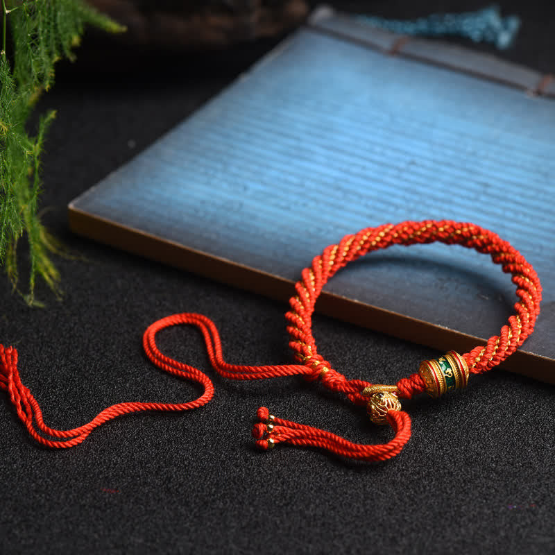 KarmaRipple's Tibetan Handmade Fortune Prayer Wheel Bead Talisman Weave Colorful String Bracelet p14