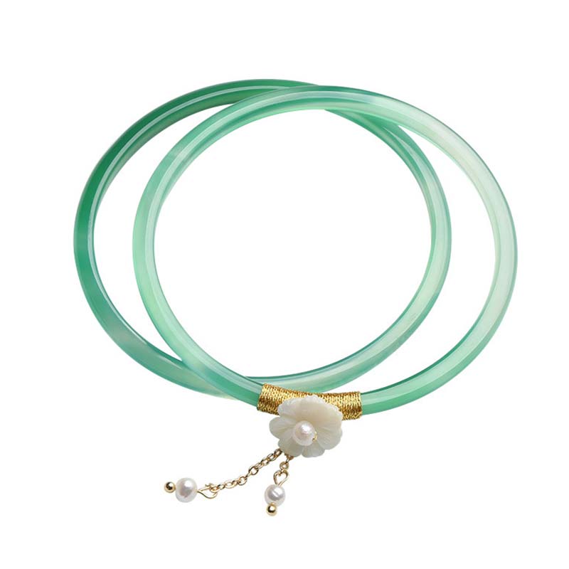 KarmaRipple's Authentic Cyan Ivory Jade Success Bracelet p3