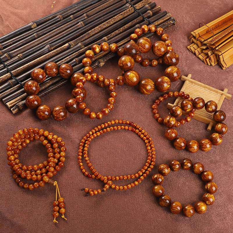 KarmaRipple's Golden Sea Willow Success Positive Bracelet Mala p7