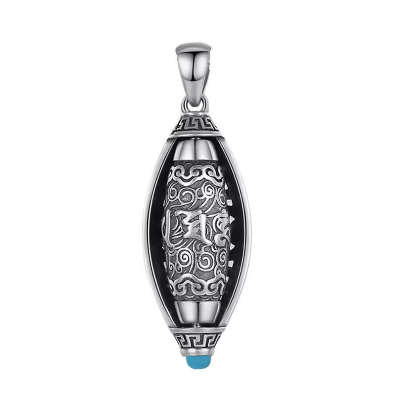 KarmaRipple's Tibet Om Mani Padme Hum Protection Pendant Rotatable Necklace p9