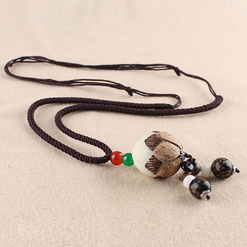 KarmaRipple's Bodhi Seed Lotus Wisdom Balance Pendant Necklace p4