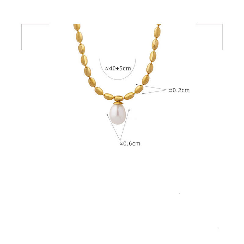 KarmaRipple's Pearl Bead Peace Pendant Necklace p10