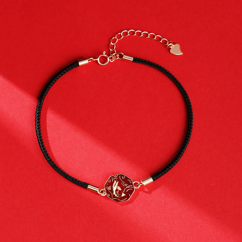 KarmaRipple's 925 Sterling Silver Fortune Koi Fish Color Change Wealth Handcrafted Woven Bracelet p21
