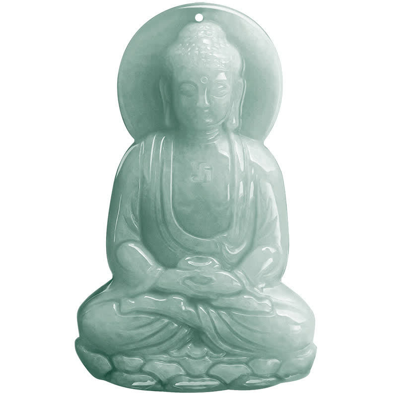 KarmaRipple's Amitabha Buddha Jade Amulet Compassion String Pendant p18