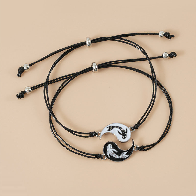 KarmaRipple's 2pcs Yin Yang Hematite Pair Bracelet p21