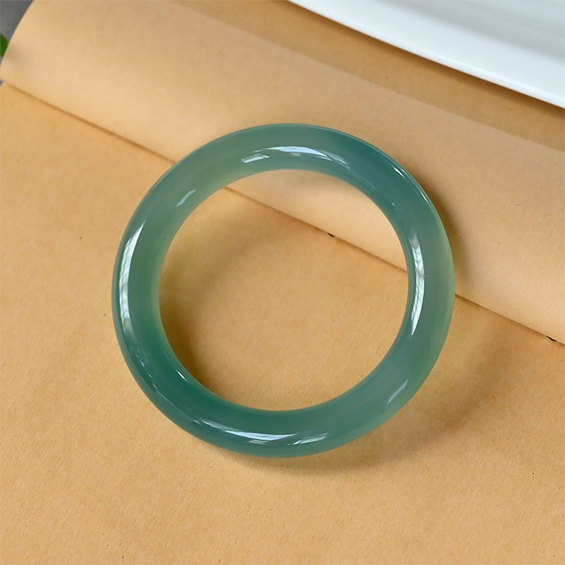 KarmaRipple's Authentic Green Chalcedony Strength Bangle Bracelet p6