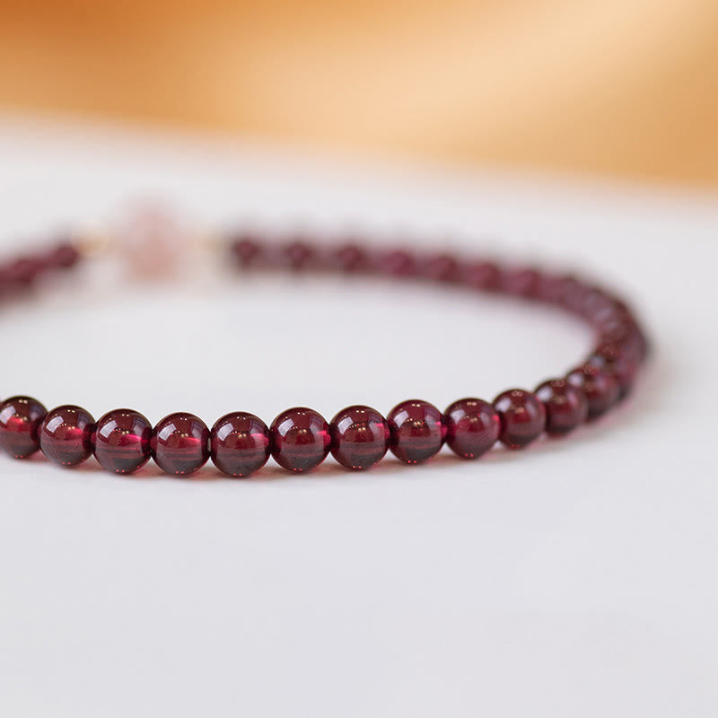 KarmaRipple's Authentic Garnet Strawberry Quartz Calm Bracelet p6