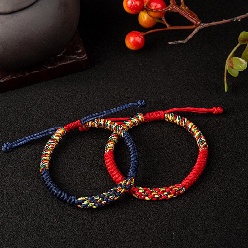 KarmaRipple's Tibetan Handmade Colorful King Kong Weave Fortune Braid String Bracelet p3