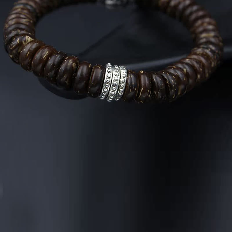 KarmaRipple's Authentic Tibetan Coconut Shell Om Mani Padme Hum Positive Bracelet p19