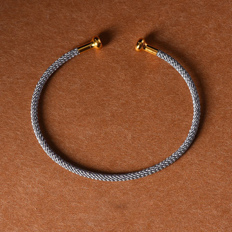 KarmaRipple's Simple Design Handmade Fortune Braid String Cuff Bracelet p48