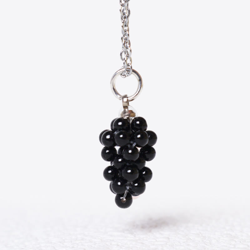 KarmaRipple's Authentic Garnet Red Agate Black Onyx Protection Pendant Necklace p11
