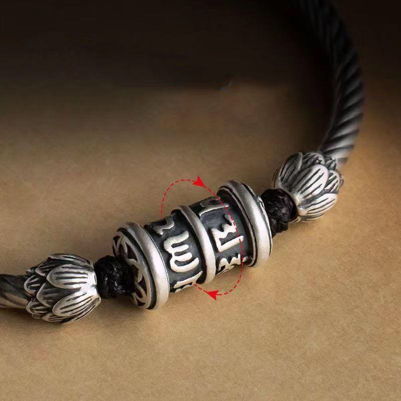 KarmaRipple's Om Mani Padme Hum Lotus Peace Woven Bracelet p3