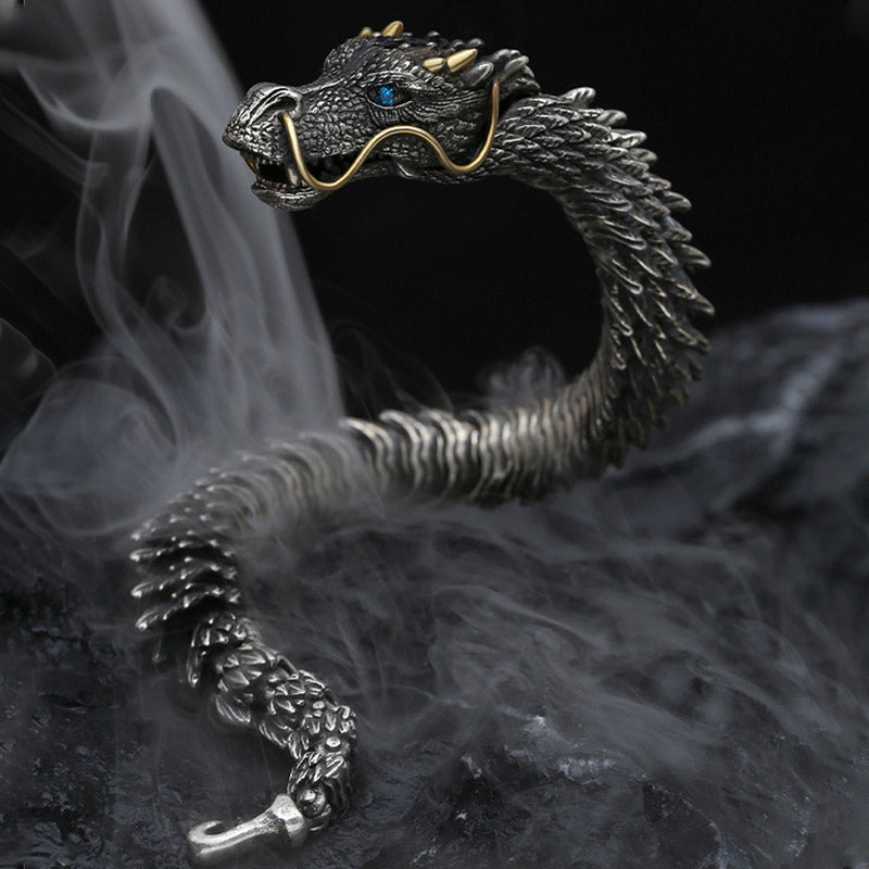 KarmaRipple's Nordic Dragon Handmade Amulet Fortune Protection Chain Bracelet p3