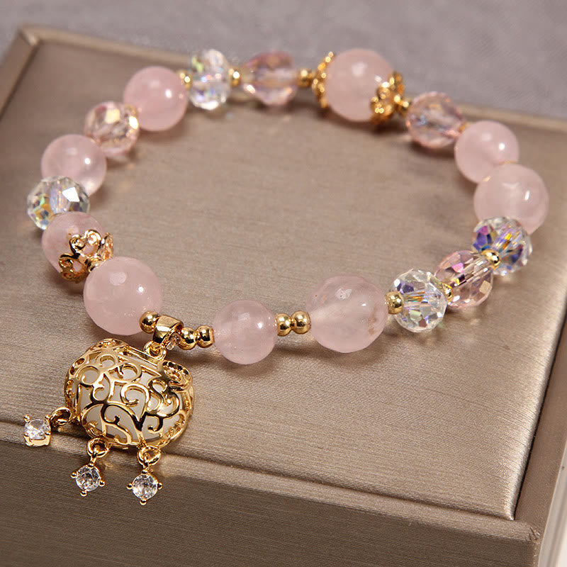 KarmaRipple's Authentic Pink Gemstone Soothing Protection Bracelet p2