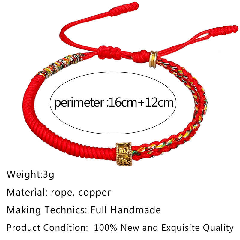 KarmaRipple's Om Mani Padme Hum Protection Fortune String Bracelet p9