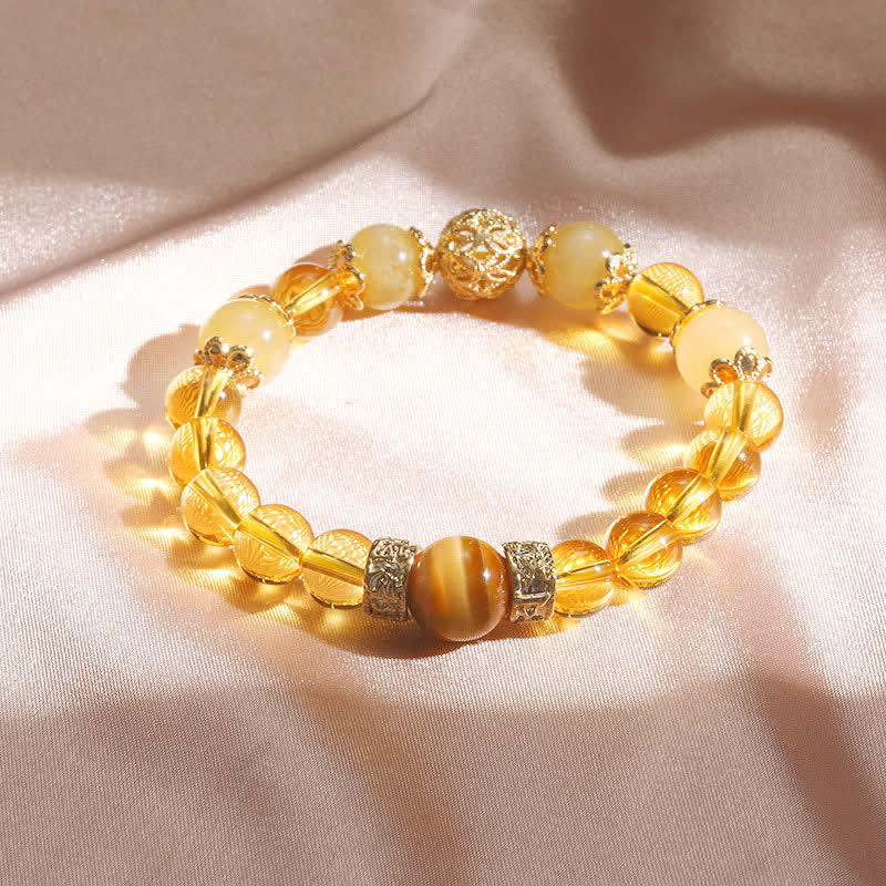 KarmaRipple's Citrine Generosity Prosperity Beaded Bracelet p1