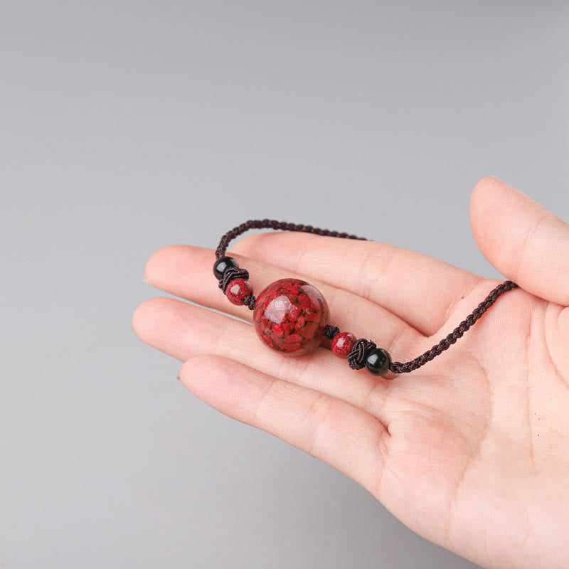 KarmaRipple's Authentic Cinnabar Stones Bead Blessing Pendant Necklace p9