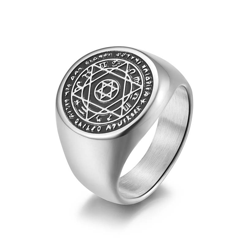 KarmaRipple's 12 Constellations of the Zodiac Star of David Protection Ring p19