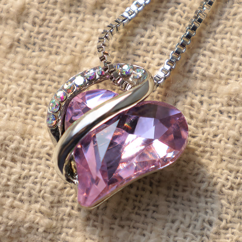 KarmaRipple's Love Heart Birthstone Balancing Energy Pendant Necklace p31