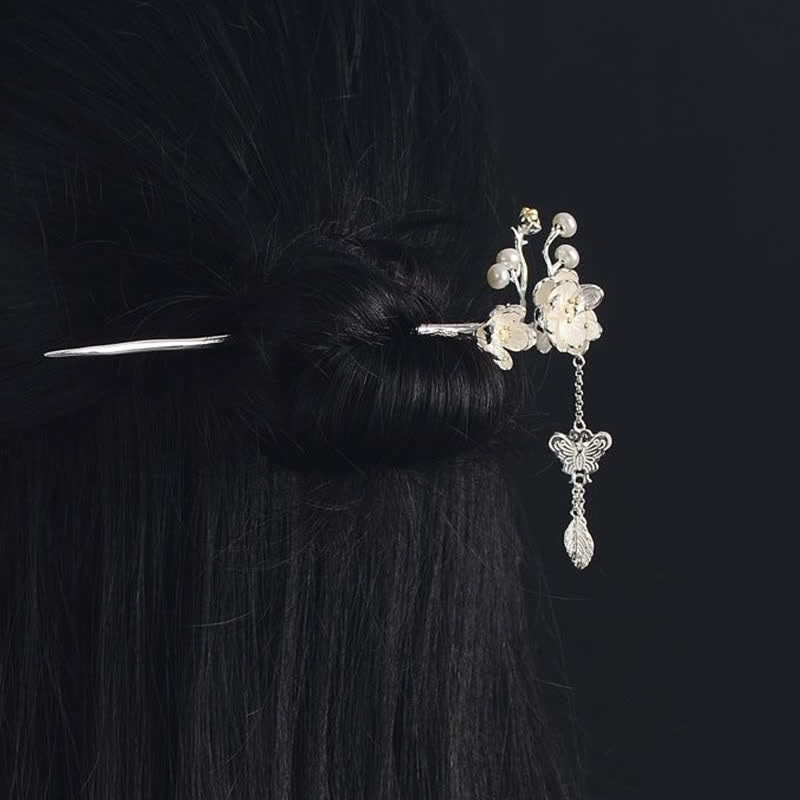 KarmaRipple's Plum Blossom Butterfly Love Freedom Tassel Hairpin p5