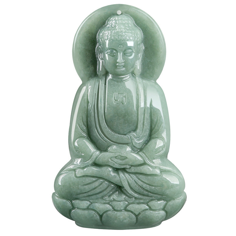 KarmaRipple's Amitabha Buddha Jade Amulet Compassion String Pendant p9