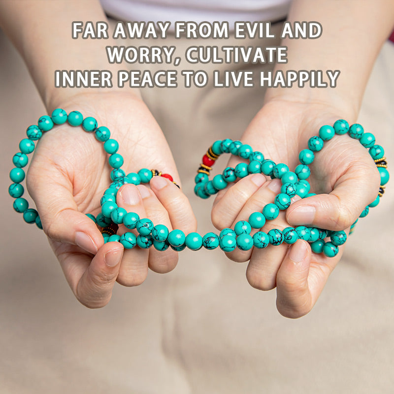 KarmaRipple's Tibetan Turquoise Balancing Mala Bracelet p2