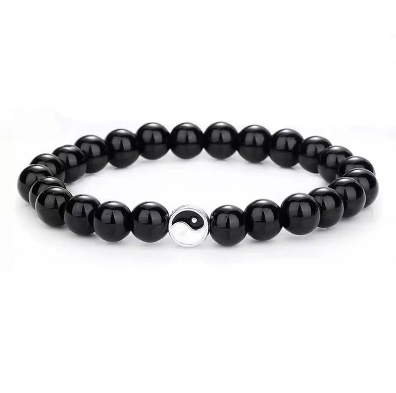 KarmaRipple's 3pcs Authentic Ivory Turquoise Frosted Stone Bead Yin Yang Wealth Bracelet p11