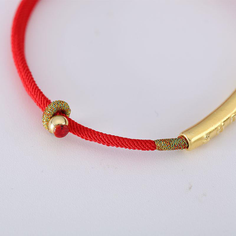 KarmaRipple's Tibetan Buddhist Handmade Mani Mantra Fortunate Red String Bracelet p10