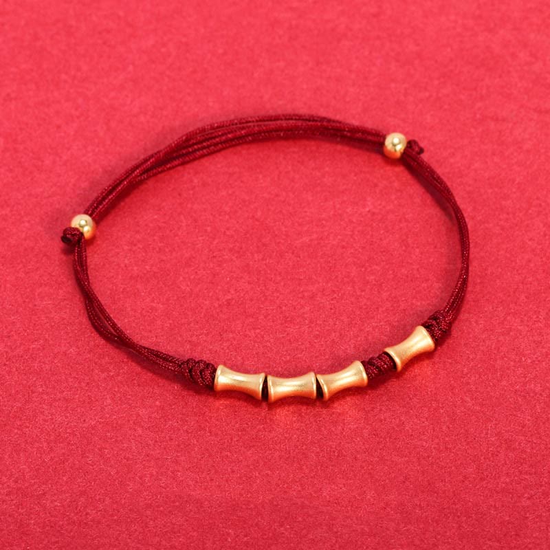 KarmaRipple's 925 Sterling Silver Bamboo Design Protection Fortune Woven Bracelet p24