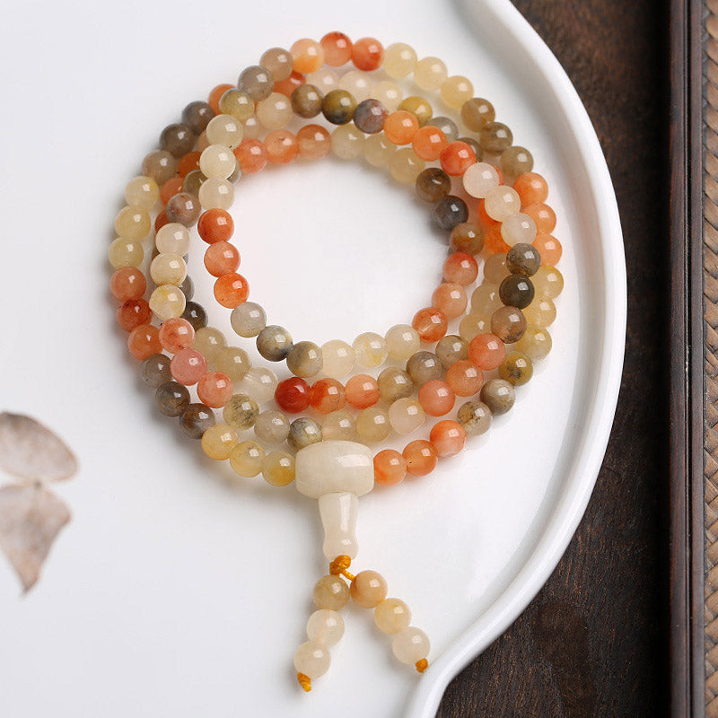 KarmaRipple's 108 Beadwork Authentic Red Agate Mala Protection Bracelet p2