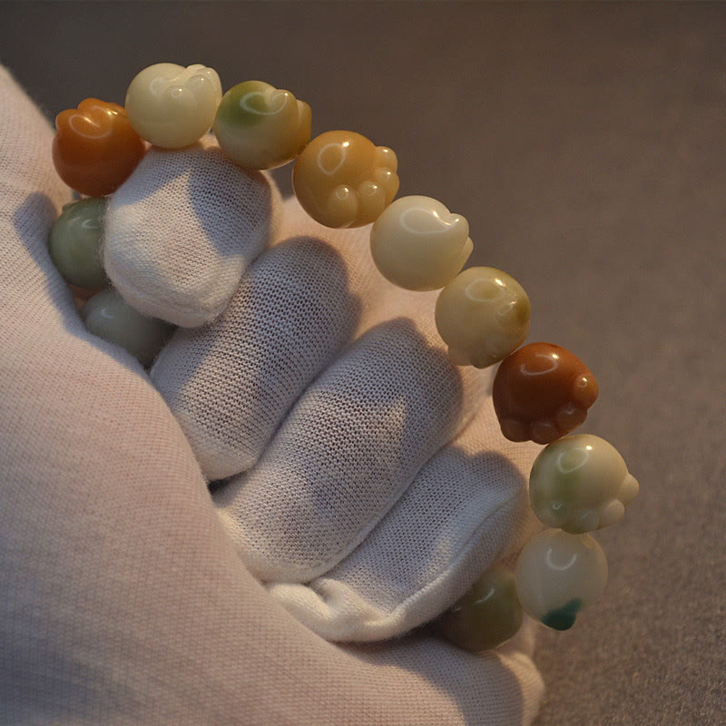 KarmaRipple's Multilayered Bodhi Seed Cute Cat Paw Calm Balance Bracelet p8