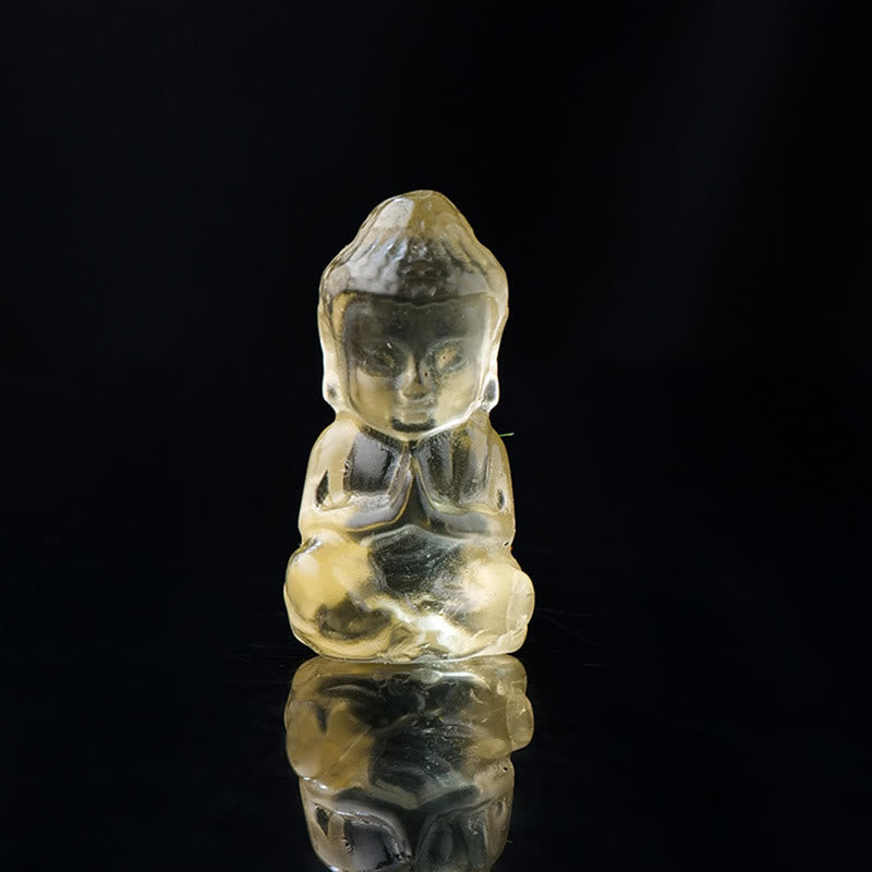 KarmaRipple's Various Gemstone Amethyst Pink Gemstone Ivory Gemstone Citrine Buddha Carved Spiritual Balancing Pendant Necklace Decoration ( p28