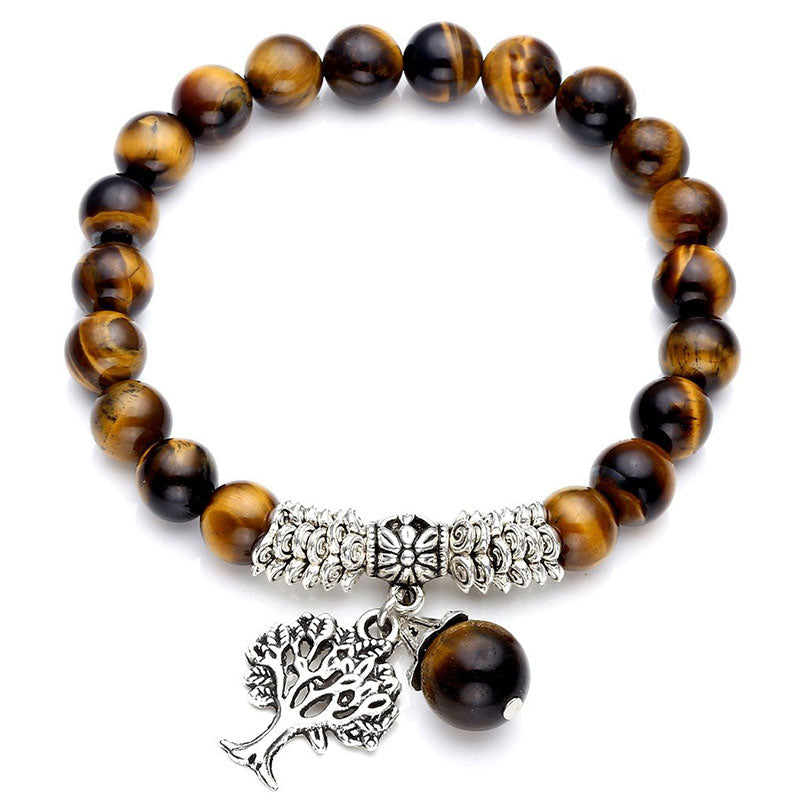 KarmaRipple's Authentic Gemstone Tree of Life Fortunate Talisman Stretch Bracelet p31