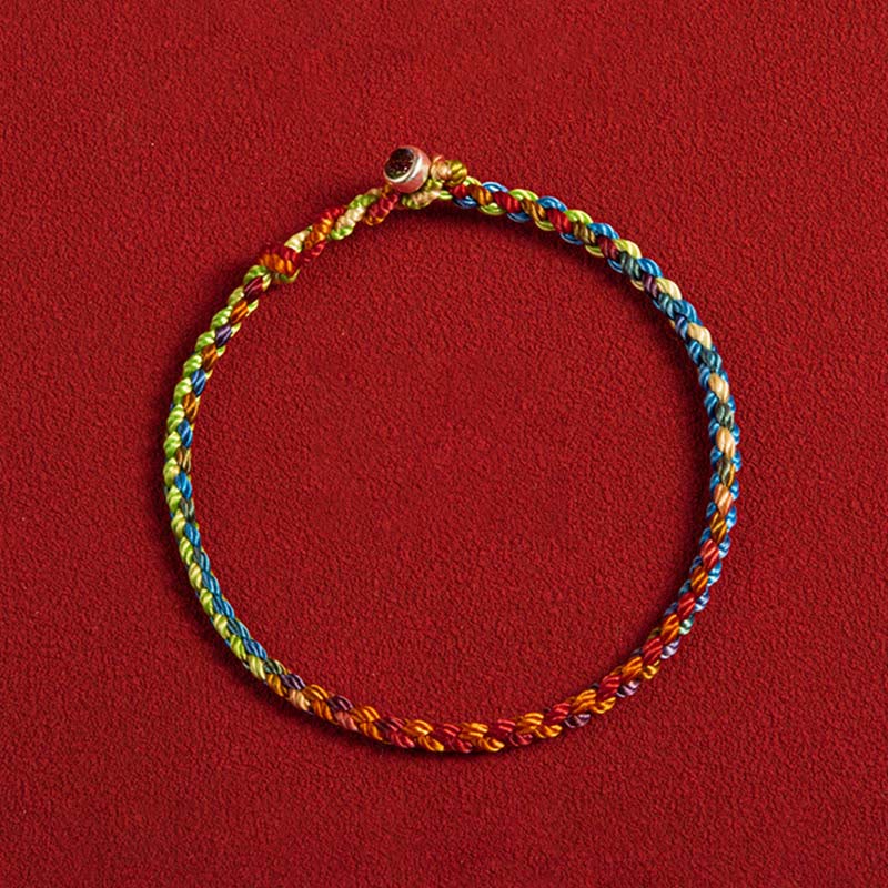 KarmaRipple's "May you be blessed with peace and safety in all four seasons" Fortunate Multicolored Bracelet p2