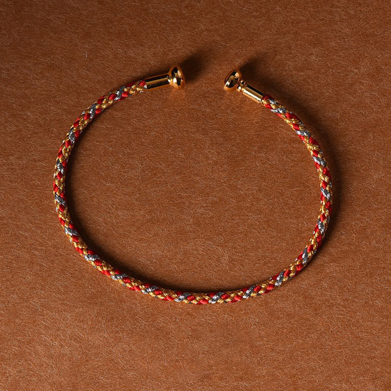 KarmaRipple's Simple Design Handmade Fortune Braid String Cuff Bracelet p42