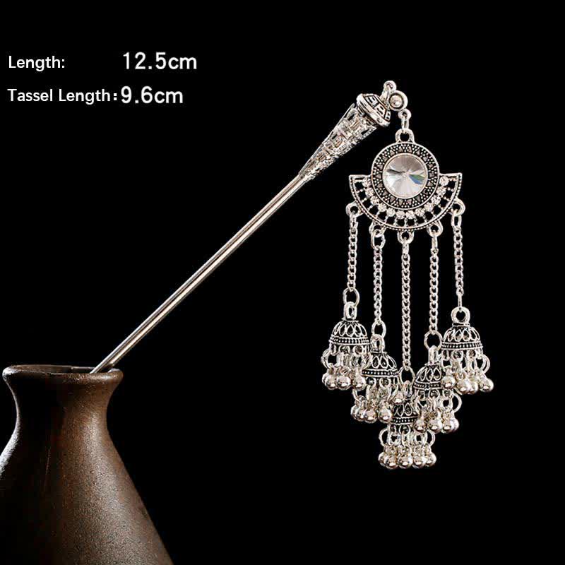 KarmaRipple's Water Drop Lily of the Valley Flowers Tassels Confidence Hairpin p29