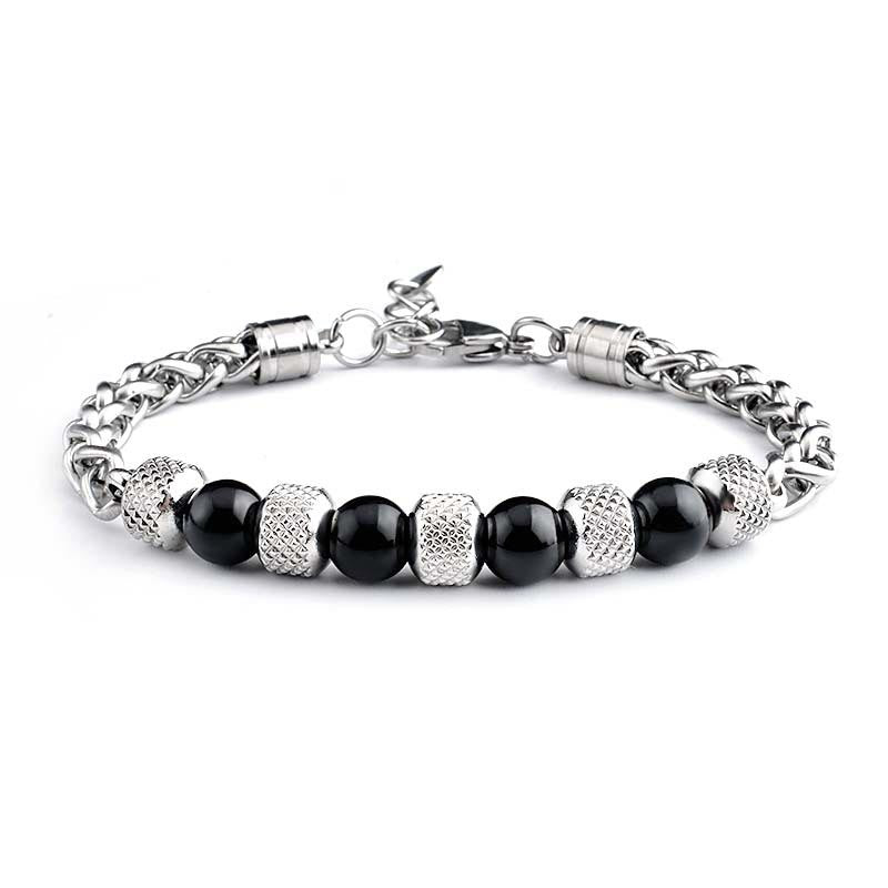 KarmaRipple's Black Onyx Tiger Eye Bead Courage Bracelet p15