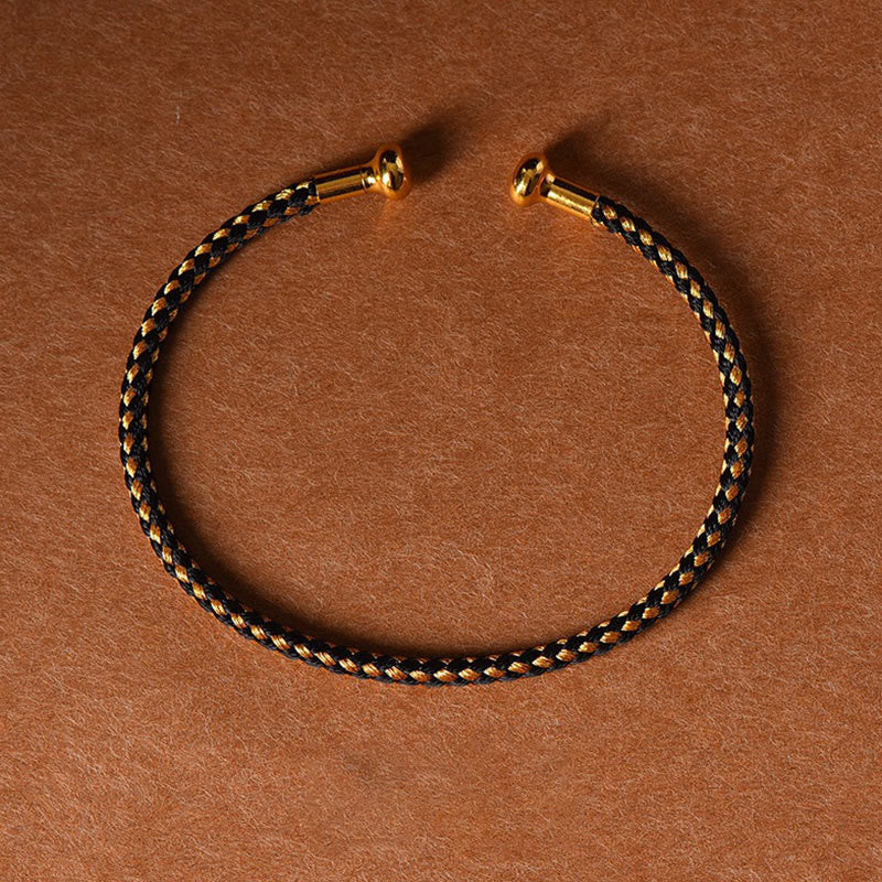 KarmaRipple's Simple Design Handmade Fortune Braid String Cuff Bracelet p12