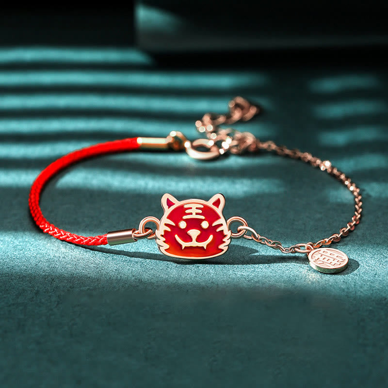 KarmaRipple's 925 Sterling Silver Color-changing Chinese Zodiac Fortune Protection Red String Chain Bracelet p17