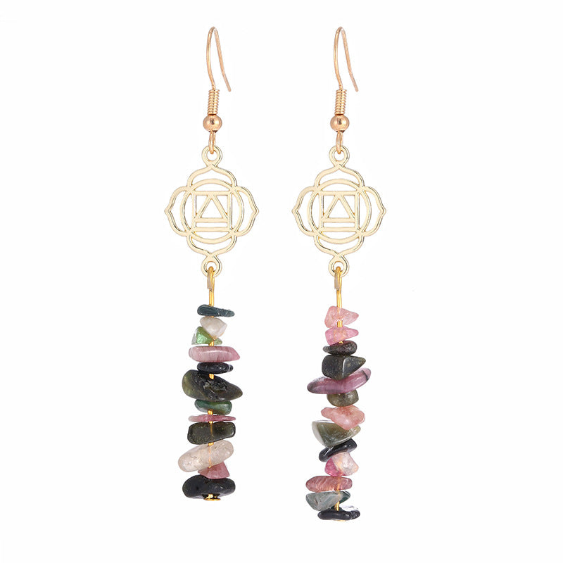 KarmaRipple's Balancing Crystals Zen Cairn Confidence Earrings ( p32