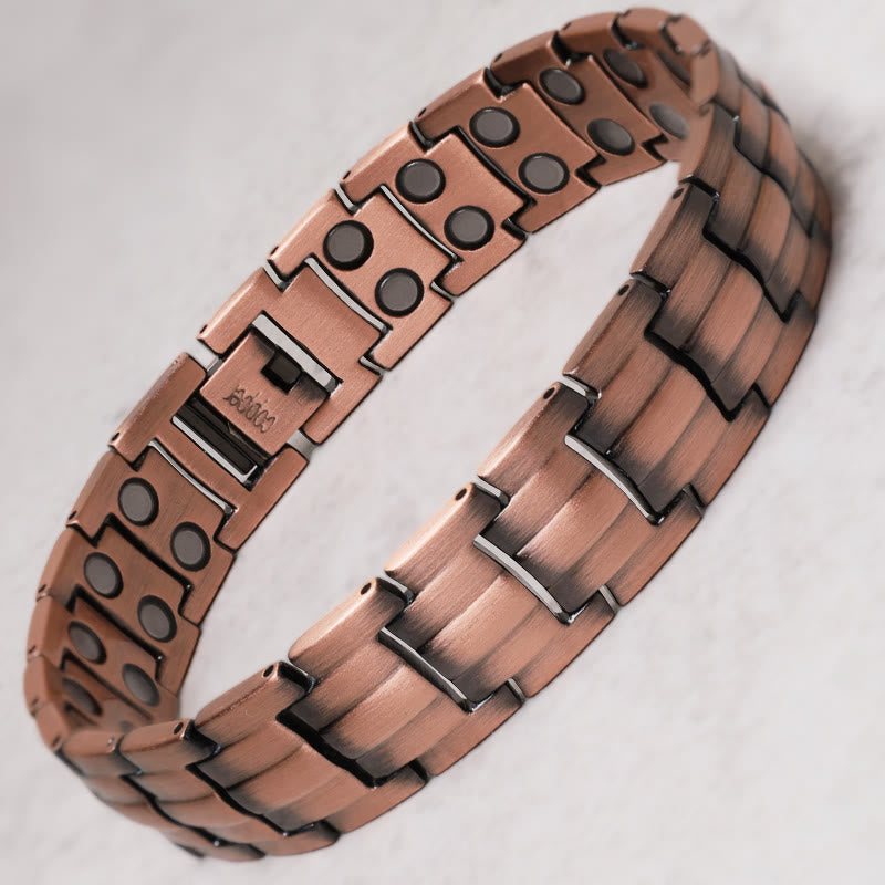 KarmaRipple's Vintage Magnetic Solid Bronze Cuff Bracelet Bangle p1